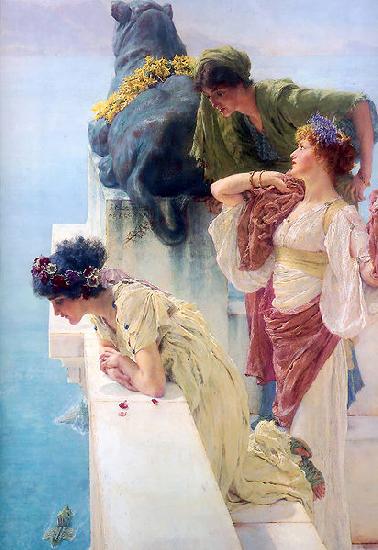 Alma-Tadema, Sir Lawrence A coign of vantage oil painting image